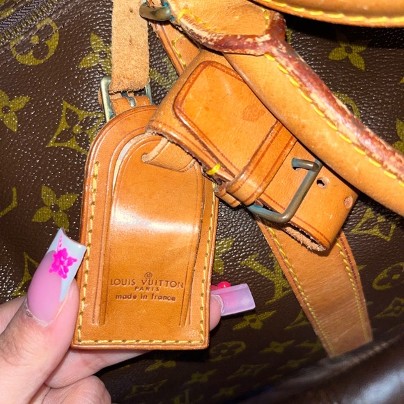 VINTAGE Louis Vuitton Brown Tan Monogram Duffel Bag - Picture 3 of 5